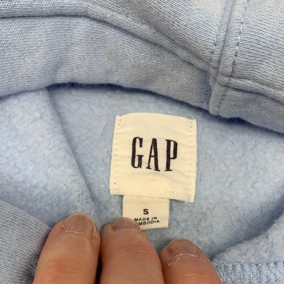 GAP Light Blue Fleece Hoodie - Picture 2 of 2